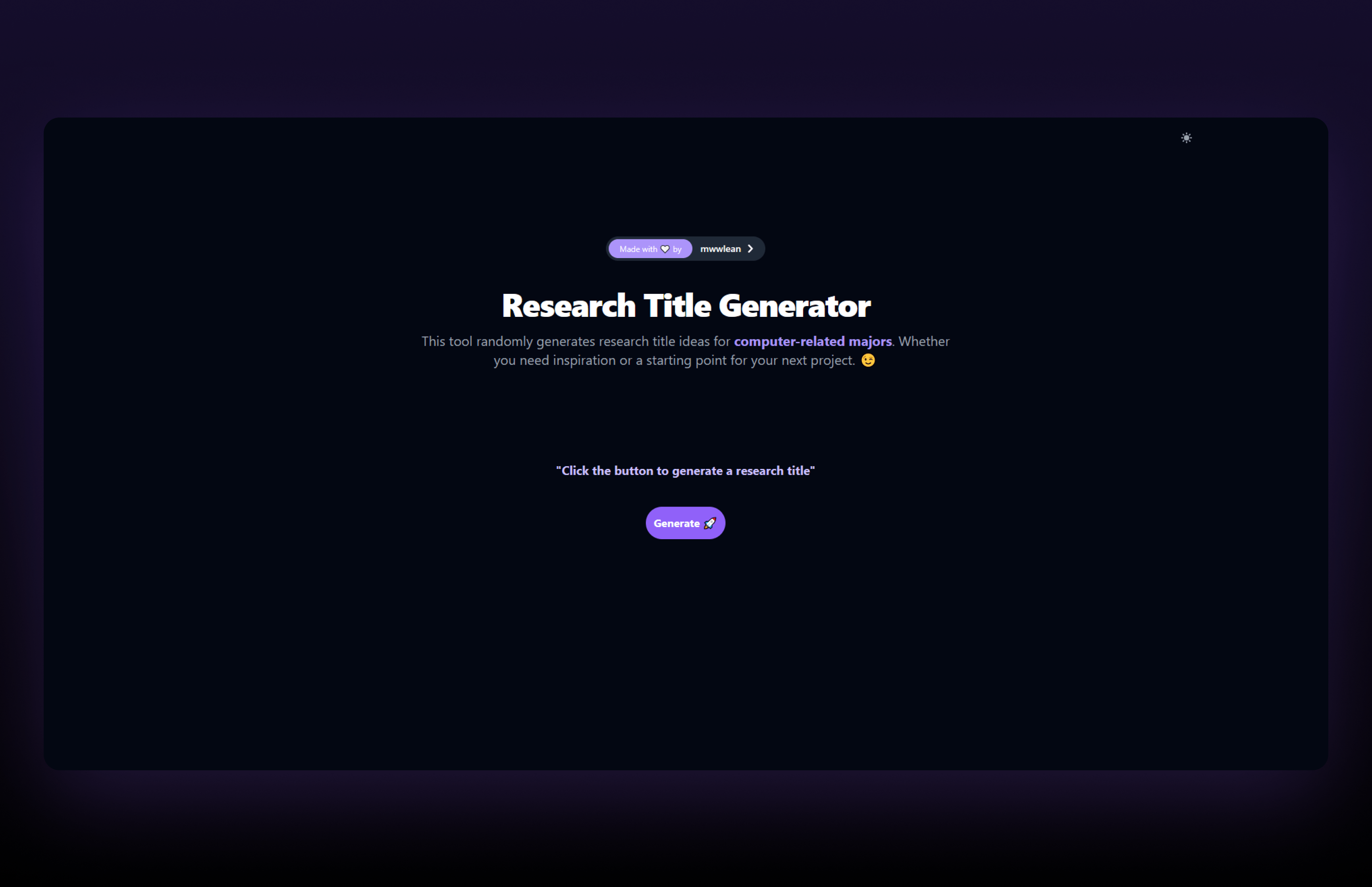 Research Title Generator Image
